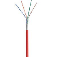 CAT5e F/UTP AWG 26/7 twisted pair cable Goobay red 100m