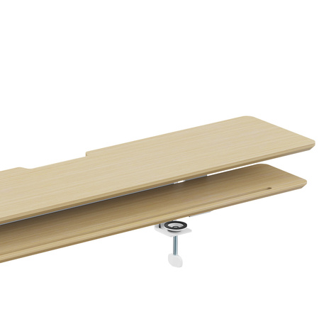 Dwuczęściowa półka nad biurko HUGEL15 Jasne drewno