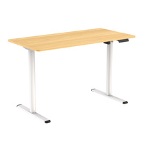 Spacetronik Moris SPE-O121 120x60 electric desk, White frame, Light wood top