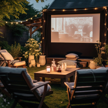 Spacetronik tragbare 100'' 4K Projektionswand