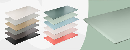 Blat MDF malowany proszkowo 180x80x2.5 Cashmere