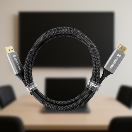 Spacetronik KDH-SPA010 1m DP HDMI 4K 60Hz cable