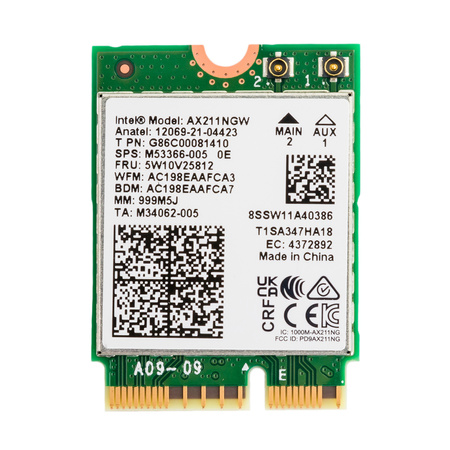 AX211 WiFi 6e BT Intel Dual Band Network Adapter