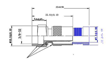 Spacetronik F kompresný konektor TV-FC01 50 ks.