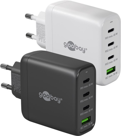 Ładowarka sieciowa 3x USB-C USB 68W Goobay CZARNA