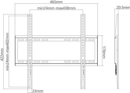 Goobay BASIC FIXED S 23"-42" TV-Halterung bis zu 25kg