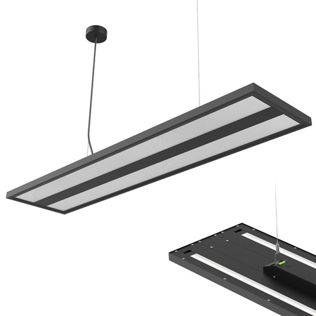 Lampa wisząca do biura LED GLOW D24 7200 lm Czarna