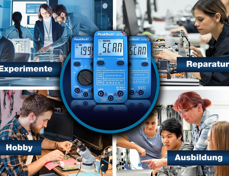 PeakTech P 1073 Smart Multimetr Cyfrowy 10A 600V AC DC