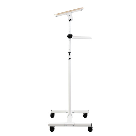 Wysoki biały stolik pomocniczy Buddy na kółkach