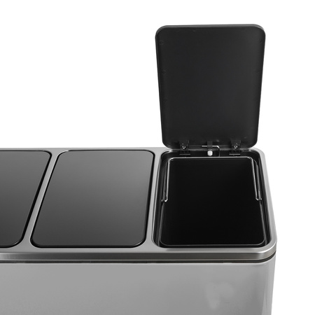 Funky Trash Can Silver Black Spacetronik Potrójny