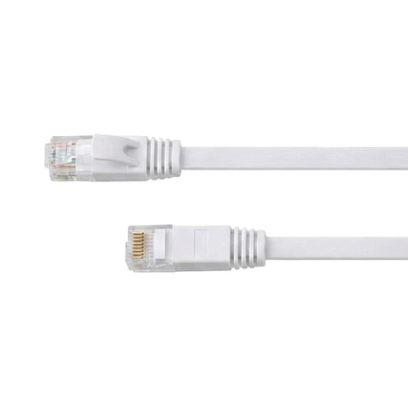 CAT 6A płaski kabel sieciowy U/UTP biały 7M