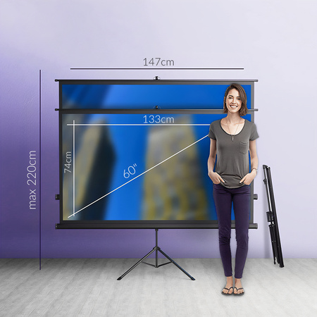 Projekčné plátno so statívom 60" 4K Spacetronik