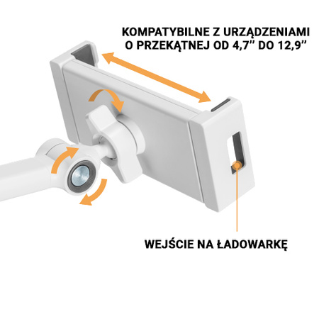 Stolový stojan na tablet SPP-122W biely