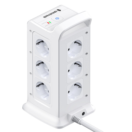 Listwa zasilająca tower 12xAC 2xUSB 1xUSB-C W