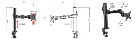 Uchwyt podbiurkowy komputera Spacetronik SPB-102B