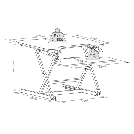Spacetronik SPR-122SB desk stand