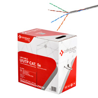 Krátená dvojlinka CAT5e U/UTP AWG24 CU PVC+PE 5,3 Fca 305m