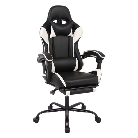 Spacetronik Rally 1.0 gaming chair black and white