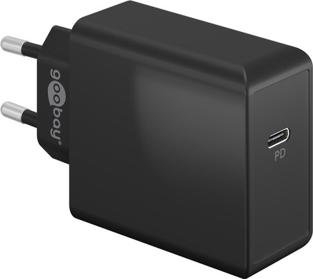 Goobay USB-C PowerD 65W síťová nabíječka ČERNÁ