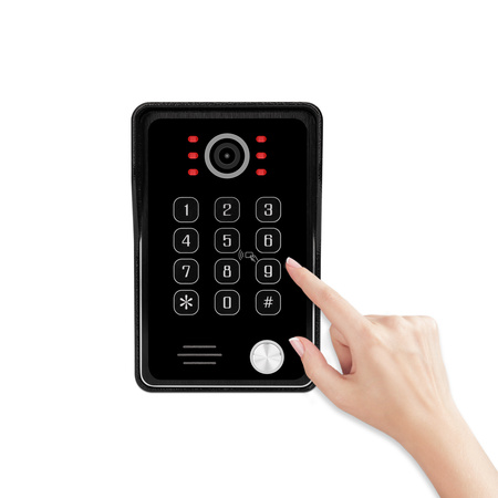 Dveřní stanice s kamerou RFID černá SPD-DST03B