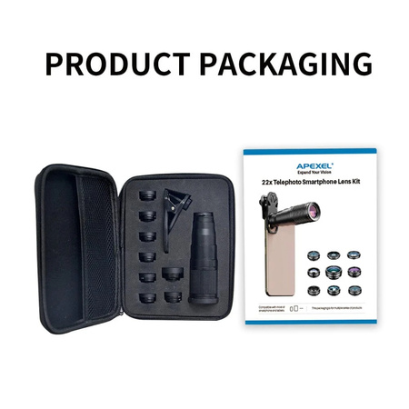 Apexel APL-22XDG9 10-in-1-Telefonlinsen 22X