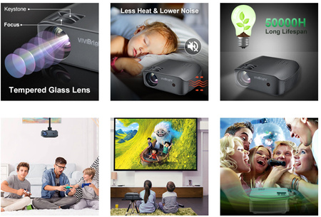 Spacetronik F10 Black LED Projector