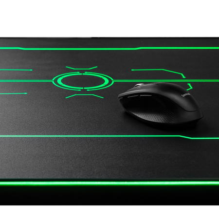 Zestaw gamingowy RGB: biurko elektryczne z regulacją + fotel ARON 136x66