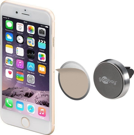 Magnetic holder for the air vents chrome Goobay