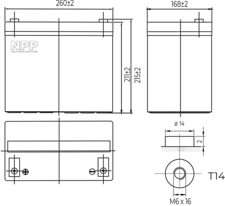 Gel-Batterie NPG 12V 75Ah NPP AGM DEEP GEL