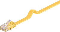 LAN cable Patchcord CAT 6 U/UTP FLAT yellow 2m