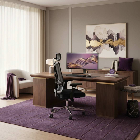 Mobile Electric Desk with Shelf Drawers