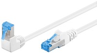 Kabel LAN Patchcord CAT 6A S/FTP 1x90 biały 0,5m