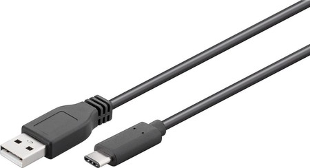 Kabel USB-C - USB-A 2.0 černý 1m Goobay