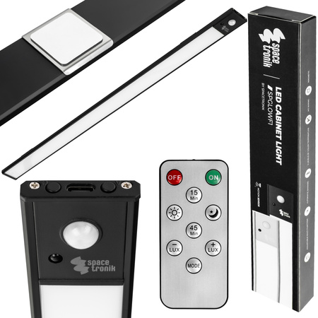 Bezprzewodowa lampa LED Czujnik ruchu 60cm Czarna