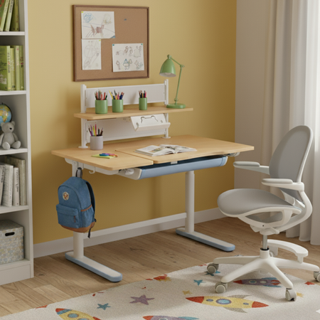 Spacetronik SPE-X116AT electric desk with shelf