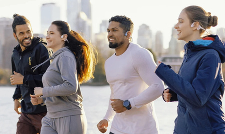 Mojawa Hapti Fit IP68 Blue Bone Headphones