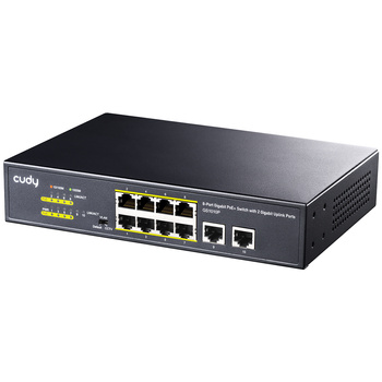 PoE+ SWITCH 10-portový GS1010P 120W 1Gbps VLAN CCTV