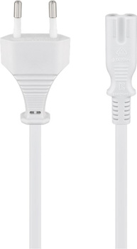 Power cable eight C7 Goobay white 18m