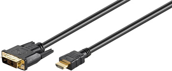 Kabel DVI-D (18+1) Single Link - HDMI Goobay 1m