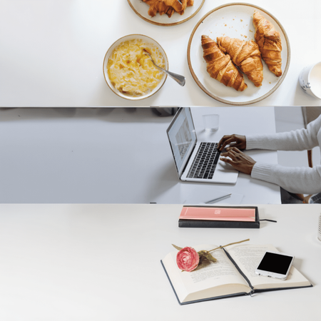 Stolik z manualną regulacją Buddy 05 biały