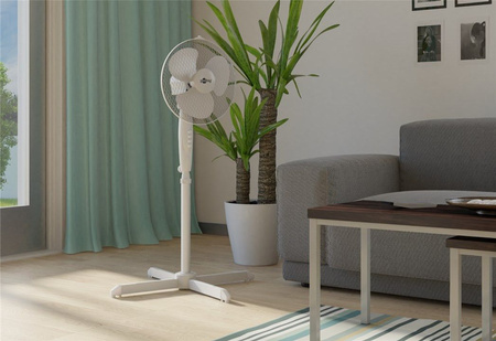 16" stojaci ventilátor Goobay 45W BIELA