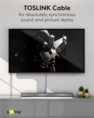 Optický kábel Toslink Goobay Plus TEXTIL 3 m