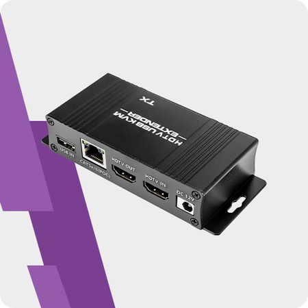 Převodník HDMI KVM na LAN-RJ45 USB 60m Spacetronik