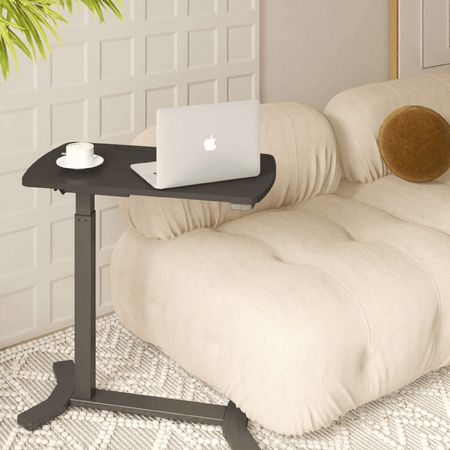 Electric adjustable table with wheels Buddy black