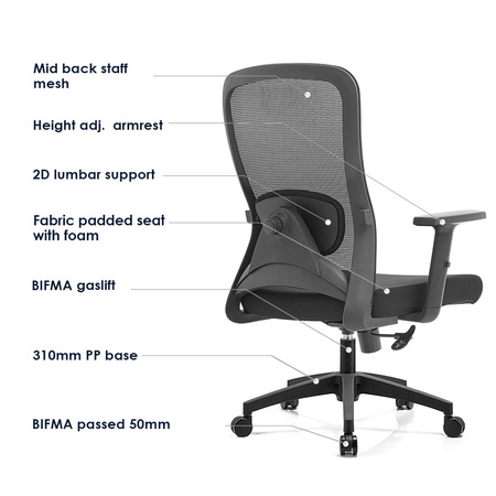 Otočná kancelářská židle ABEL 20 Black