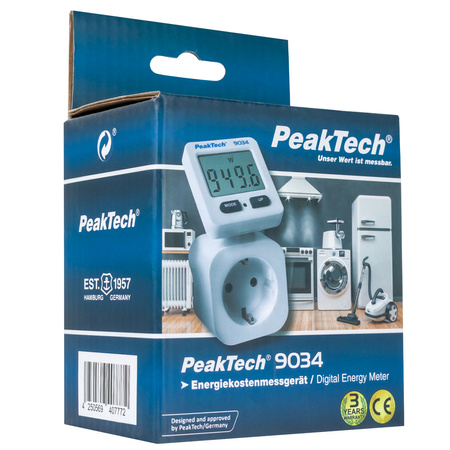 Cyfrowy Licznik Zużycia Energii PeakTech 9035