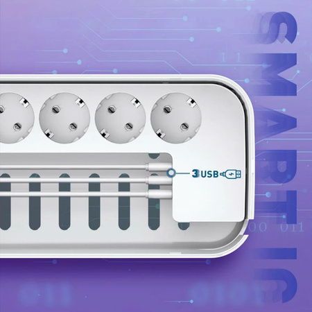 Nabíjacia stanica BOX 5xAC 3xUSB