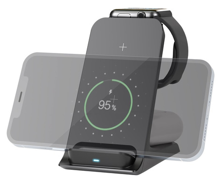 Goobay 15W Qi 3in1 Stand induktives Ladegerät