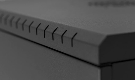 19'' RACK 12U 600x450mm SCHWARZ Glastür