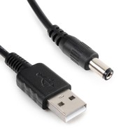 Power adapter cable from USB to DC 2.1/5.5 100cm